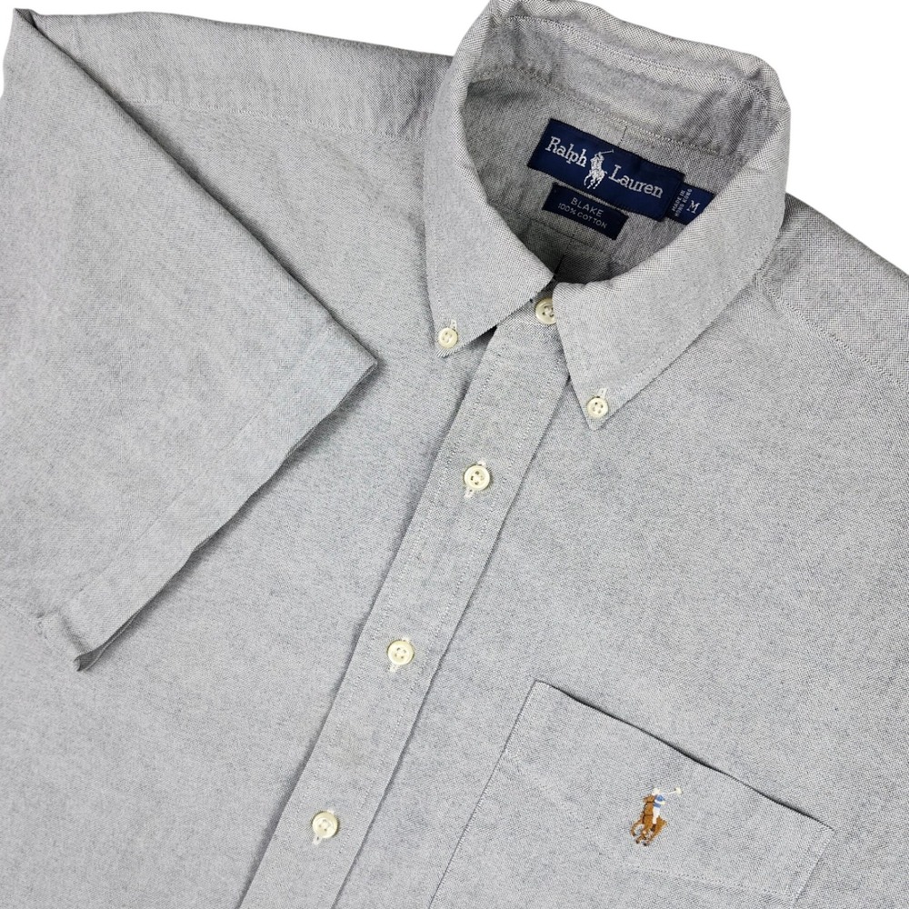 Ralph Lauren Gray Short-Sleeve Button-Down Shirt with Polo Pony